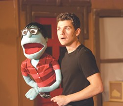Jimmy Boorum as Princeton in the OFC Creations production of "Avenue Q," on stage through this weekend at the Kodak Center. - PHOTO BY NICOLAS SAMPER