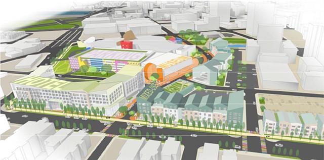 Strong, etc. propose an expansion of the museum, parking for 1,200 cars, hotel with at least 120 suites, 201 housing units, and a mix of retail; - PROVIDED IMAGE
