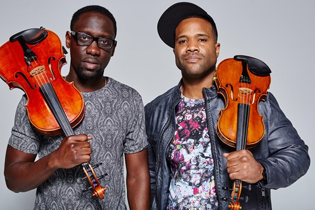 String duo Black Violin will bring its mix of classical, hip-hop, and funk to Nazareth College on October 12. - PHOTO BY COLIN BRENNAN