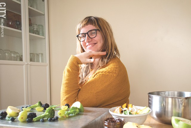 Cara Livermore and her partner Bob Lawton started the vegan quarterly Chickpea Magazine out of their home in 2011. The publication, which is about to release its 25th edition, has grown to have an international readership. - PHOTO BY RYAN WILLIAMSON