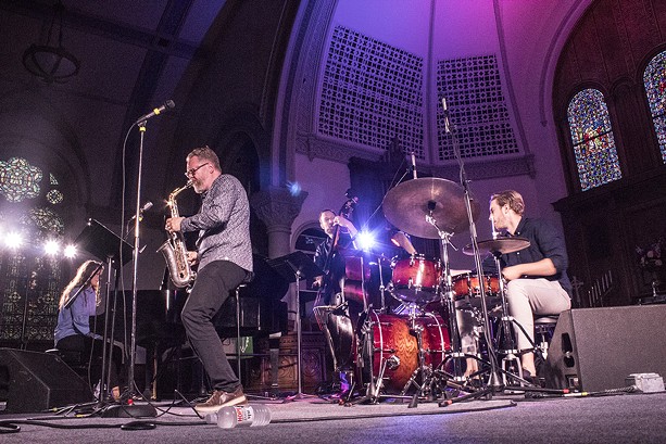 Sigurder Flosason played with his quartet at the Lutheran Church on Saturday night. Ron calls him Iceland's Stan Getz. - PHOTO BY ASHLEIGH DESKINS