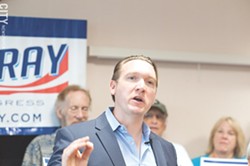 Nate McMurray, the Democratic candidate for the 27th Congressional District seat, is getting more attention after his opponent got hit with insider trading charges and quit the race. - PHOTO BY JEREMY MOULE