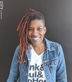 Reenah Golden, artist and owner of The Avenue Blackbox Theatre, says that the cultural demographics of the city are not properly considered in arts funding discussions. - PHOTO BY KURT INDOVINA