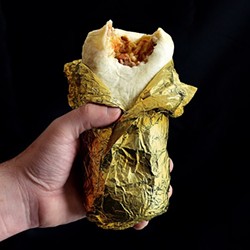 The coveted golden everything burrito. - FILE IMAGE