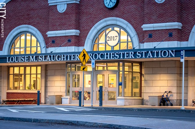 The Rochester train station, named for former Congressmember Louise M. Slaughter.