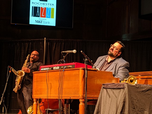 Organist Joey DeFrancesco performing during the 2019 CGI Rochester International Jazz Festival  at Temple Building Theater downtown..