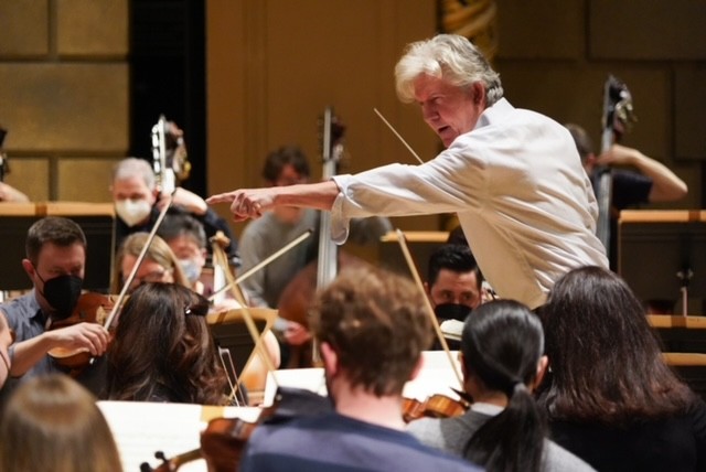 Music Director Andreas Delfs leads the Rochester Philharmonic Orchestra in a dress rehearsal for the Feb. 24 and 26 concerts featuring Beethoven symphonies.
