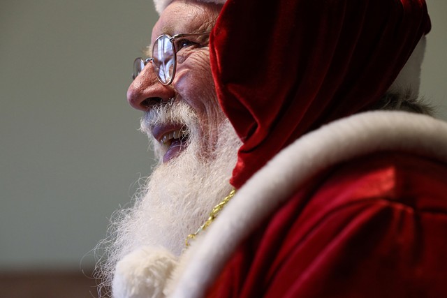 Mike Ihrig, of Penfield, has been "morphing" seasonally into Santa Claus since the 1980s.
