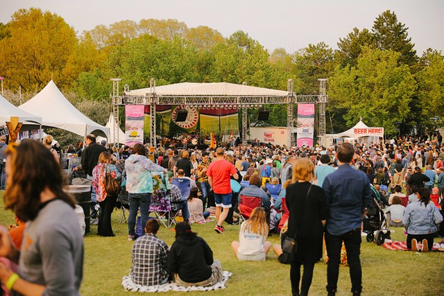 A crowd at the Rochester Lilac Festival in May 2023.