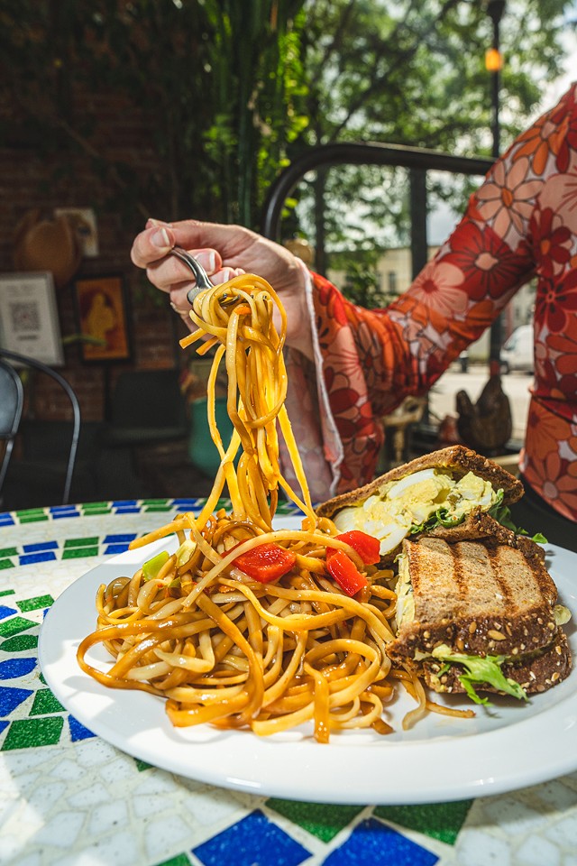 A side of sesame noodles from Orange Glory.