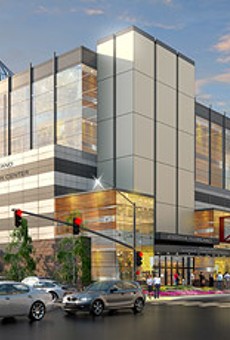 A conceptual design of the new convention center. For orientation, this is the corner of Broad Street and South Avenue.