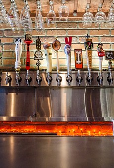 The Beer Market, as the name implies, focuses mostly on all kinds of beer. The College Town bar offers around 50 beers on tap, including three nitro lines, and an extensive bottle selection. But there is also a food menu that features a selection of pizzas and pretzels.