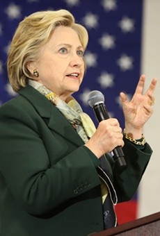 Hillary Clinton spoke to a crowd of about 2200 people at MCC on Friday.
