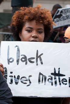 Friday's Black Lives Matter rally drew hundreds of people.u