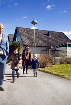 Rolf Lassgård, Nelly Jamarani, Bahar Pars and ZozanAkgün in "A Man Called
Ove."