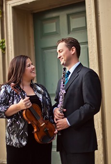 Society for Chamber Music in Rochester Artistic Directors Juliana Athayde and Erik Behr. (Behr did not perform in Sunday's performance of "Back to the Future.")