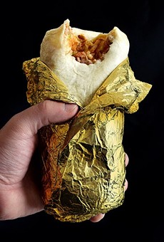 The coveted golden everything burrito.