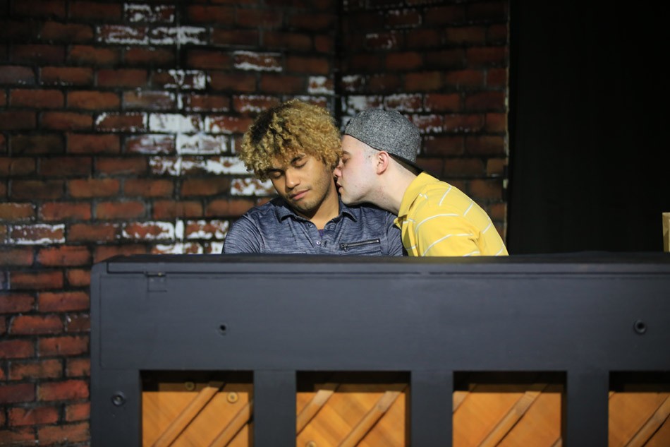 A scene from Grey Noise Theatre Company's "Dog Sees God" featuring actors Hector Manuel and Rowan Collins. - PHOTO BY ANNETTE DRAGON