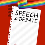 "Speech & Debate" will be performed at SUNY Brockport on February 25 - 27 and March 3 - 5. - Uploaded by Stuart Ira Soloway