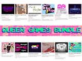 Screenshot showing twelve of the over 500 games in the Queer Games Bundle 2022 - Uploaded by Mary Lewandowski
