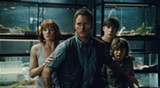 PHOTO COURTESY UNIVERSAL PICTURES - Bryce Dallas Howard, Chris Pratt, Nick Robinson, and Ty - Simpkins in &quot;Jurassic World.&quot;