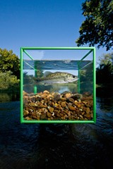PHOTO PROVIDED - David Liittschwager's "One Cubic Foot" project set up in Duck River, Tennessee. The project is in Rochester this month, focusing on the Genesee River.