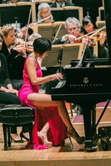PHOTO BY ERICH CAMPING - Pianist Yuja Wang performed with the Rochester Philharmonic - Orchestra on Thursday, April 14, and Saturday, April 16.