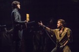 PHOTO BY MATTHEW MURPHY - Josh Davis as ‘Inspector Javert’ and Nick Cartell as ‘Jean Valjean’ in the new national tour of "Les Misérables."